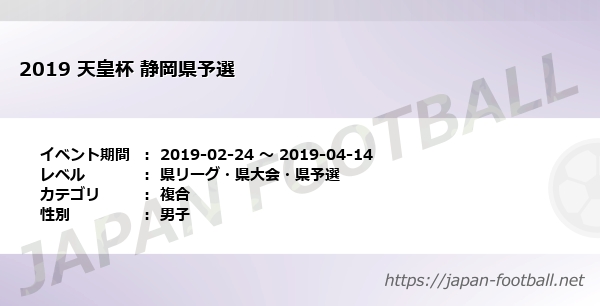 19 天皇杯 静岡県予選 静岡県 複合 Japan Football ジャパンフットボール